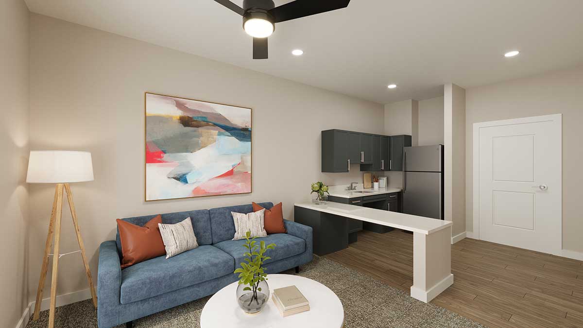 Inside senior living residence of The Emberly at Heritage Glen in Alliance Fort Worth